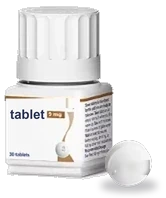 Pillebeholder med tablet, 9 mg